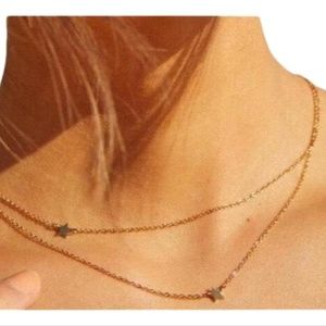 Jennifer Zeuner Gold Star double layering necklace